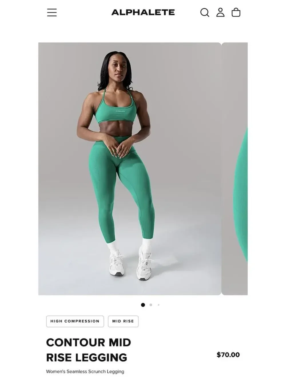 Contour Mid Rise Legging - Rare Color Grove - Picture 3 of 9